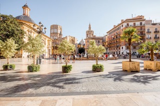 Plaza de la virgen en Valencia
